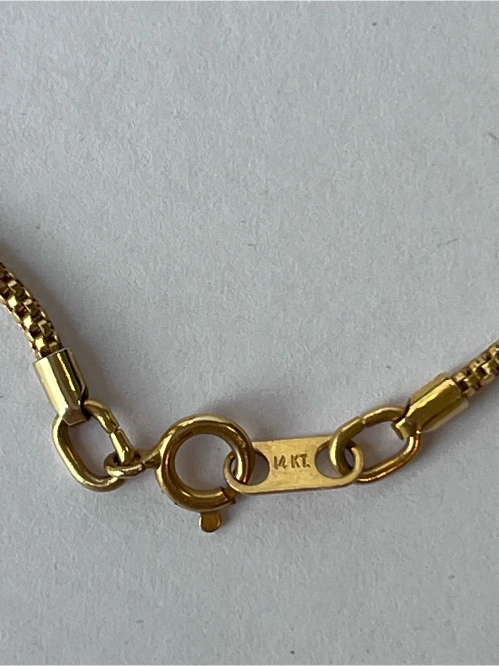 14kt Gold Shih Tzu Puppy Dog Charm on a 14kt Gold Necklace Chain